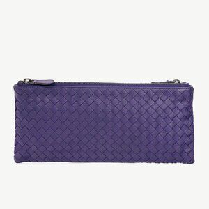 Bottega Veneta Purple Nappa Intrecciato Bifold Clutch